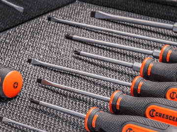 Crescent screwdriver set in tool drawer
